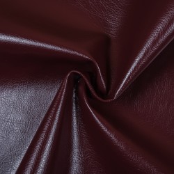 Ткань Дерматин (Кожзам) для мебели, цвет Бордовый (на отрез)  в Юрга