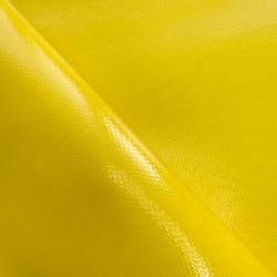 Ткань ПВХ 600 гр/м2 плотная, Жёлтый (Ширина 150см), на отрез  в Юрга
