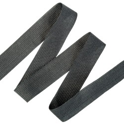 Окантовочная лента-бейка, цвет Чёрный 22мм (на отрез)  в Юрга
