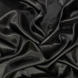 Ткань Атлас-сатин, цвет Черный (на отрез)  в Юрга