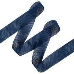 Окантовочная лента-бейка, цвет Синий 22мм (на отрез)  в Юрга