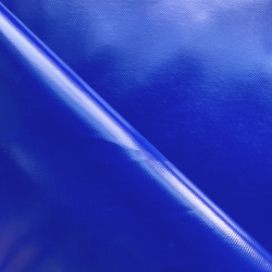 Ткань ПВХ 450 гр/м2, Синий (Ширина 160см), на отрез  в Юрга
